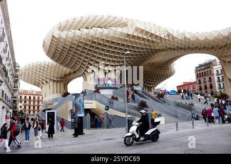 Impressionen: Metropol Parasol oder 'Setas de Sevila', Siviglia, Andalusia, Spanien (nur fuer redaktionelle Verwendung. Keine Werbung. Referenzdatenba Foto Stock