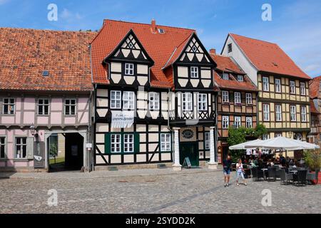 Impressionen: Fachwerkhaus, Quedlinburg (nur fuer redaktionelle Verwendung. Keine Werbung. Referenzdatenbank: http://www.360-berlin.de. © Jens Knappe. Foto Stock