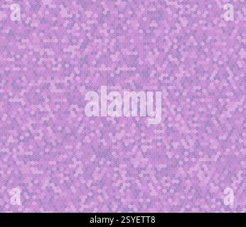 Sfondo con motivo esagonale. Esagoni impilati modello a mosaico. Toni di colore viola. Forme esagonali piccole. Motivo senza cuciture. Illustrazione Vettoriale