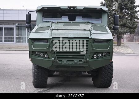 Koprivnice, Repubblica Ceca. 26 febbraio 2025. Presentazione del veicolo corazzato Tatra Defence TADEAS 6x6 a Koprivnice, Repubblica Ceca, 26 febbraio 2025. Crediti: Jaroslav Ozana/CTK Photo/Alamy Live News Foto Stock