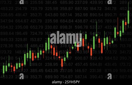 Forex statistiche candela, dati economici in borsa del commercio finanziario vettore di fondo. Illustrazione Vettoriale