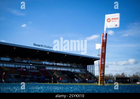 Londra, Regno Unito. 1 marzo 2025. Londra, Inghilterra, 01 marzo 2025: Stadio prima della premiership Womens Rugby semifinale tra Saracens e Harlequins allo Stonex Stadium di Londra, Inghilterra. (Pedro Porru/SPP) credito: SPP Sport Press Photo. /Alamy Live News Foto Stock