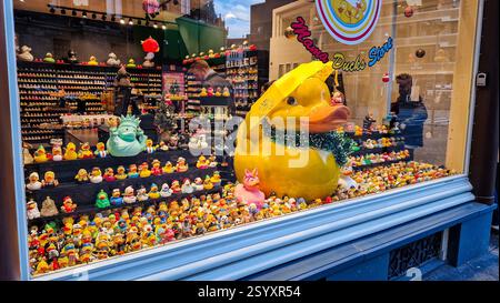 Amsterdam, Paesi Bassi - 3 dicembre 2024: Vetrina del negozio Mama Ducks. Foto Stock