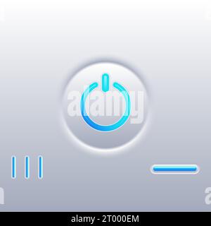 Sfondo con tecnologia a pulsante di commutazione high-tech si tratta di un pulsante di commutazione utilizzato per controllare la tecnologia on-off. pulsante di commutazione design moderno semplice ed eleg Illustrazione Vettoriale