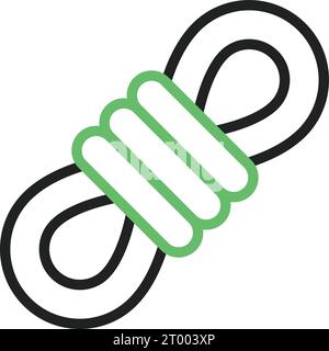 Immagine vettoriale icona corda. Adatto per applicazioni Web mobili e supporti di stampa. Illustrazione Vettoriale