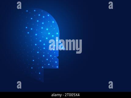 L'intelligenza artificiale è integrata nel robot che lo impara ed elabora. ed è anche una persona che gradualmente aiuta gli esseri umani ad essere più convenienti Illustrazione Vettoriale