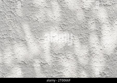 Texture parete in cemento bianco AbstractÂ con ombra silhouette motivo naturale abstract motivo decorativo con effetto sovrapposto a parete fissa Foto Stock