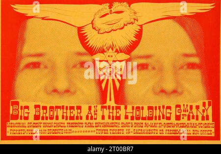 Janis Joplin - Big Brother and the Holding Company Freeborn Hall Concert poster (Memorial Student Union Council, 1968) Foto Stock