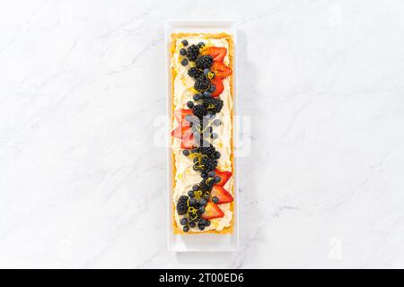 Crostata di mascarpone Foto Stock