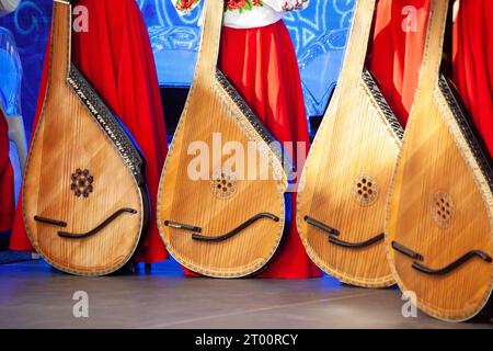 Bandura - strumento acustico ucraino. bandura tradizionale Foto Stock