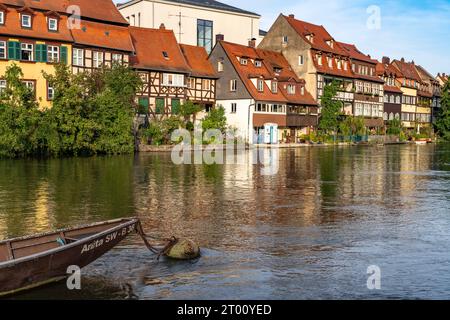 Klein-Venedig, ehemalige Fischer- und Schifferhäuser an der Regnitz, Altstadt von Bamberg, Oberfranken, Bayern, Deutschland, Europa | Klein-Venedig ( Foto Stock