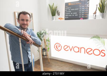 Eric LA BONNARDIERE e Yvan WIBAUX manager della Start up EVANEOS Foto Stock