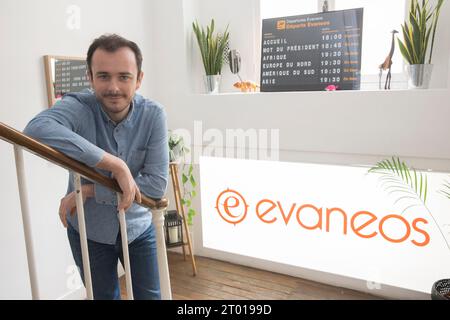 Eric LA BONNARDIERE e Yvan WIBAUX manager della Start up EVANEOS Foto Stock