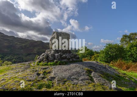 La pietra di Bruces a Glentrool, Dumfries e Galloway, Scozia Foto Stock