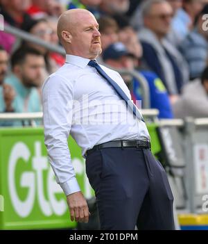 23 settembre 2023 - Brentford / Everton - Premier League - Gtech Community Stadium. L'Everton Manager Sean Dyche durante il match contro Brentford. Immagine : Mark Pain / Alamy Live News Foto Stock