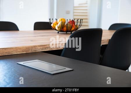 design e decorazione ior di un kitche funzionale e moderno Foto Stock