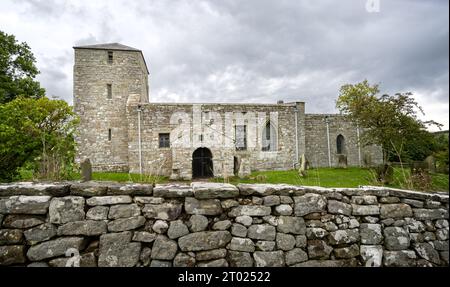 Chiesa di San Giovanni Battista - chiesa normanna a Edlingham, Northumberland, Regno Unito il 24 settembre 2023 Foto Stock