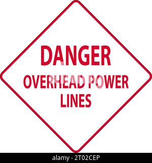 Segnale di pericolo linee elettriche aeree Illustrazione Vettoriale