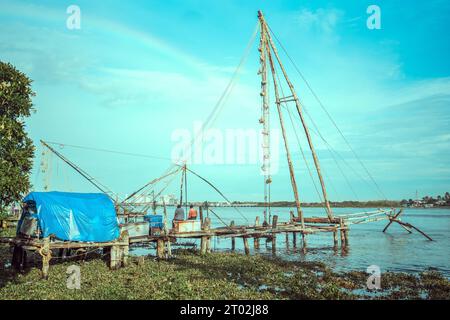 fotografia di strada nelle strade di fortkochi kerala india Foto Stock