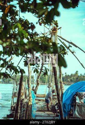 fotografia di strada nelle strade di fortkochi kerala india Foto Stock