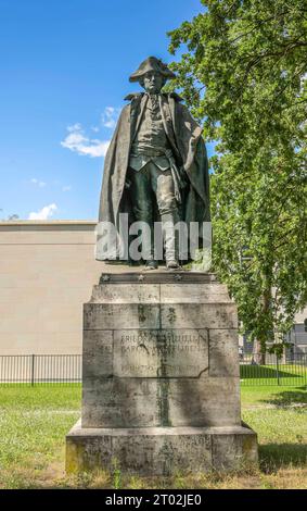 Denkmal, Friedrich Wilhelm Ludolf Gerhard Augustin von Steuben, Clayallee, Dahlem, Berlino, Deutschland *** Monumento, Friedrich Wilhelm Ludolf Gerhard Augustin von Steuben, Clayallee, Dahlem, Berlino, Germania Foto Stock