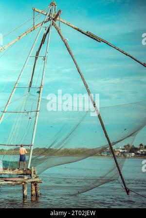 fotografia di strada nelle strade di fortkochi kerala india Foto Stock