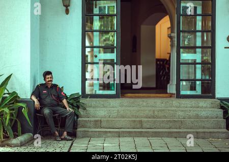 fotografia di strada nelle strade di fortkochi kerala india Foto Stock