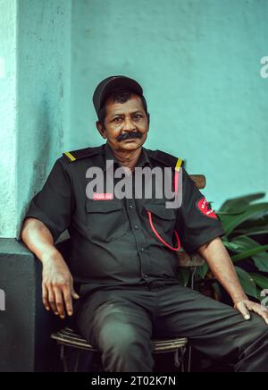 fotografia di strada nelle strade di fortkochi kerala india Foto Stock