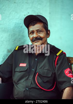 fotografia di strada nelle strade di fortkochi kerala india Foto Stock