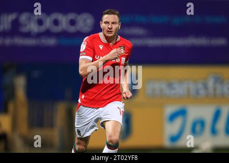 Mansfield, Regno Unito. 3 ottobre 2023. Wrexham attaccante Paul Mullin (10) durante la partita Mansfield Town FC vs Wrexham AFC Sky BET EFL League Two al One Call Stadium, Mansfield, Regno Unito il 3 ottobre 2023 Credit: Every Second Media/Alamy Live News Foto Stock
