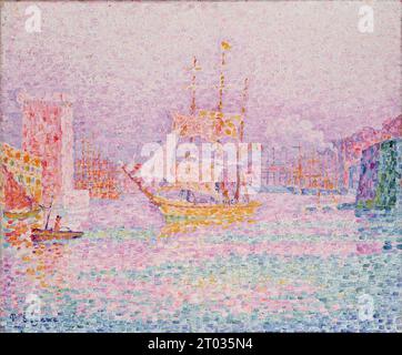 Il porto di Marsiglia, 1907, dipinto di Paul Signac Foto Stock
