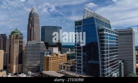 Charlotte, North Carolina, USA. 25 settembre 2023. Vista aerea della Queen City, Charlotte, North Carolina (Credit Image: © Walter G Arce Sr Grindstone medi/ASP) SOLO PER USO EDITORIALE! Non per USO commerciale! Foto Stock