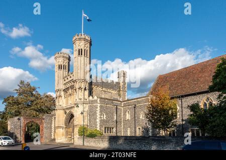 Fyndon Gate, portineria, St Augustine's Abbey, Gateway, Canterbury, Kent Foto Stock