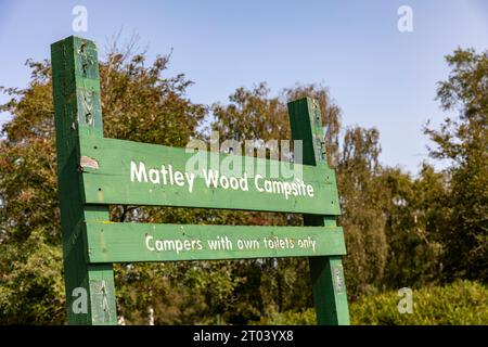 Campeggio Marley Wood nel New Forest National Park, Hampshire, Inghilterra, Regno Unito, 2023 Foto Stock