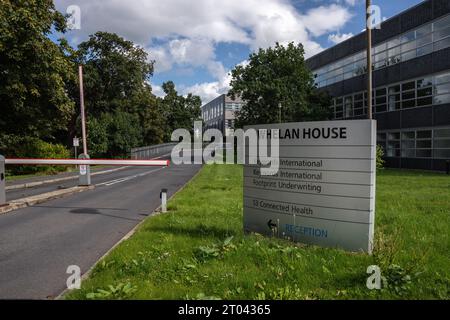 Dublino, Irlanda, 21 agosto 2023. Vista frontale della sede centrale di Keywords Studios a Dublino Foto Stock