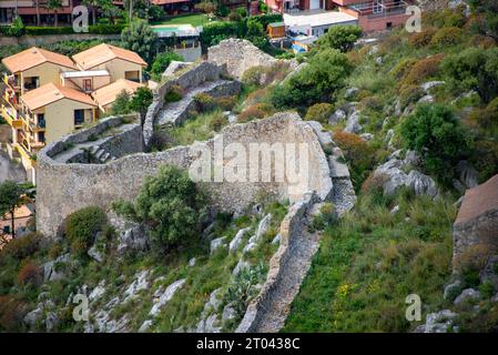 Rovine del Castello di Cefalù - Sicilia - Italia Foto Stock