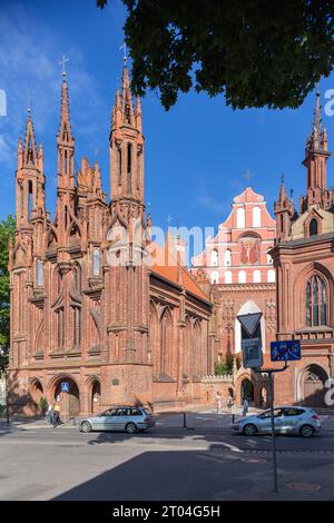 Vilnius, Lituania, 13 AGOSTO 2023. Chiesa di S.. Anne Foto Stock