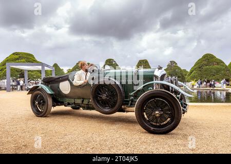 1928 Bentley 4,5 litri, le Mans entry car, Concours of Elegance 2023, Hampton Court Palace, Londra, Regno Unito Foto Stock