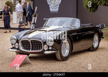 1955 Maserati A6 GCS Frua Spyder, vincitore - Best in Show, Concours of Elegance 2023, Hampton Court Palace, Londra, Regno Unito Foto Stock