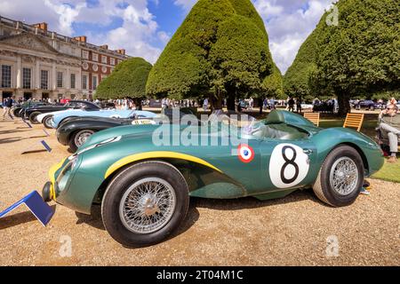 1956 Aston Martin DB3S, entrata le Mans, Concours of Elegance 2023, Hampton Court Palace, Londra, Regno Unito Foto Stock