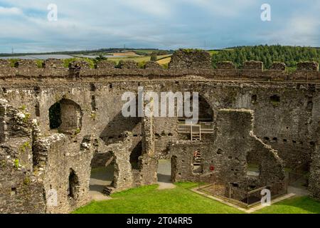 Restormel Castle, Lostwithiel, Cornovaglia, Inghilterra Foto Stock