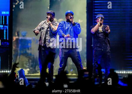 Copenhagen, Danimarca. 30 settembre 2023. Il rapper americano 50 Cent esegue un concerto dal vivo alla Royal Arena di Copenaghen come parte del Final Lap Tour 2023. Foto Stock