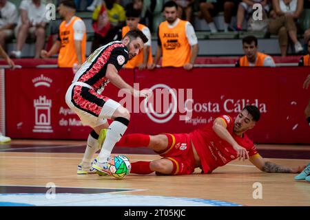 30 settembre 2023 Murcia; spagnolo Fabricio Bastezini ala "Gadeia" di ElPozo Lucas Benincasa Perin ala brasiliana di Cordoba durante il Foto Stock