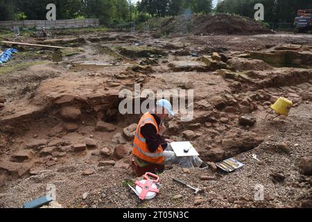 Kenilworth Archaeological Dig 2023 Foto Stock