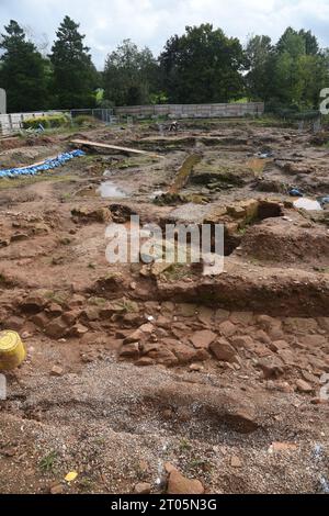 Kenilworth Archaeological Dig 2023 Foto Stock