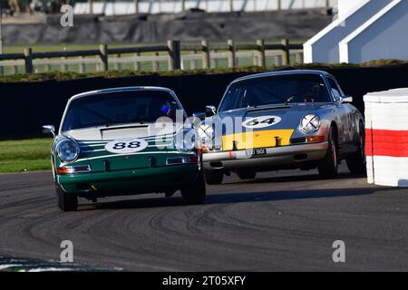 Steve Osborne, Chris Ward, Porsche 911, Oliver Bryant, Andrew Smith, Porsche 911, Fordwater Trophy, una gara di quarantacinque minuti a due piloti per short Whee Foto Stock