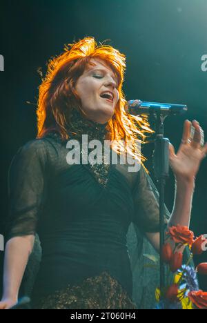 Florence Welch - Florence and the Machine, V2010, Hylands Park, Chelmsford, Essex, Regno Unito - 21 agosto 2010 Foto Stock