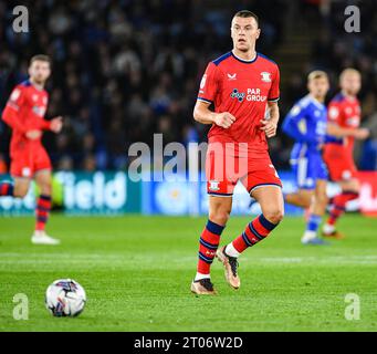 King Power Stadium, Leicester, Regno Unito. 4 ottobre 2023. EFL Championship Football, Leicester City contro Preston North End; Milutin Osmajic di Preston North End Credit: Action Plus Sports/Alamy Live News Foto Stock