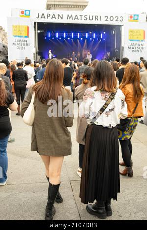 Japan Matsuri evento pubblico tenutosi a Trafalgar Square, Londra, Inghilterra, 2023. Foto Stock