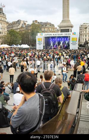 Japan Matsuri evento pubblico tenutosi a Trafalgar Square, Londra, Inghilterra, 2023. Foto Stock